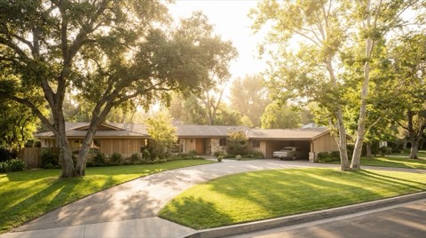 Ranch-style Encino home on a large lot with mature shade trees