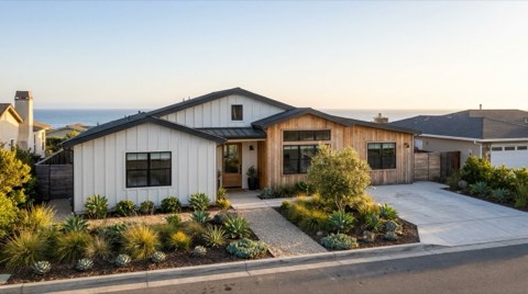 A well-staged single-family home exterior with fresh landscaping ready to list for sale