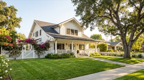 A desirable traditional Beverlywood home exterior with excellent curb appeal and a freshly mowed lawn