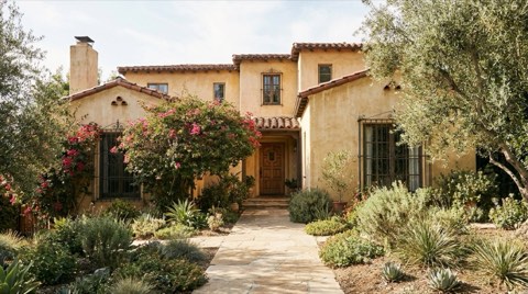 Charming, character-filled Los Angeles home exterior in midday sun