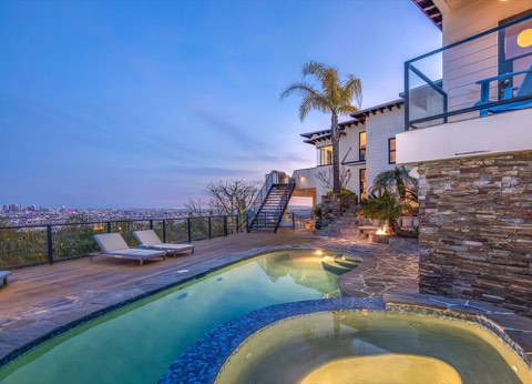 Hollywood hillside home represented by Efrat Poulson